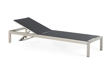 Fossato Solsäng 64|198 cm - Svart - Utemöbler - Utestolar & fåtöljer - Solsängar & solvagnar