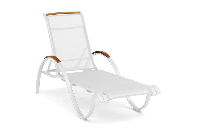 Hillerstorp Nydala Solsäng Vit/Teak, Hillerstorp