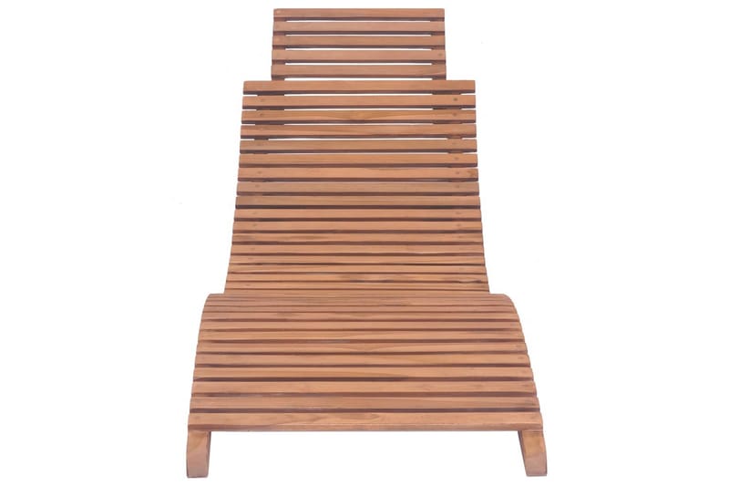 Hopfällbar solsäng massiv teak - Brun - Utemöbler - Utestolar & fåtöljer - Solsängar & solvagnar