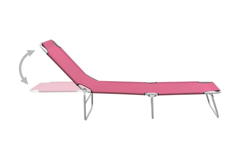 Hopfällbar solsäng stål och tyg rosa - Rosa - Solsängar & solvagnar