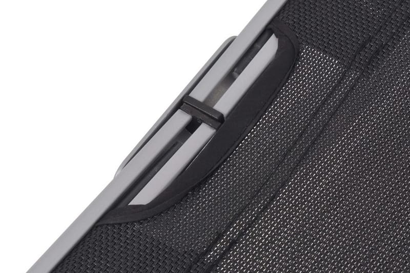 Hopfällbara solsängar 2 st aluminium och textilene - Svart - Utemöbler - Utestolar & fåtöljer - Solsängar & solvagnar