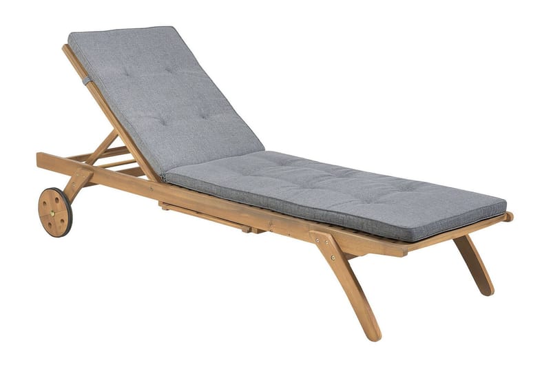 KREINHAGEN Solstol med Dyna Akaciaträ Trä/Natur - Utemöbler - Utestolar & fåtöljer - Solsängar & solvagnar