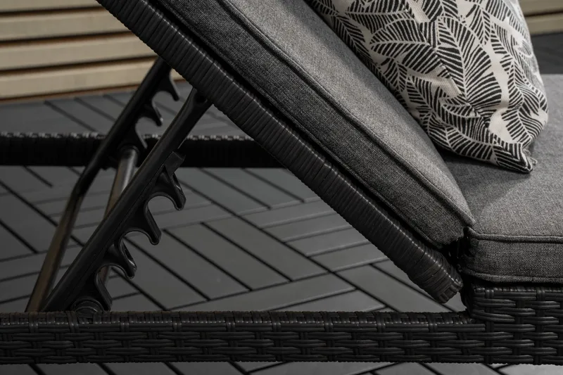London Solsäng Svart - Venture Home - Utemöbler - Utestolar & fåtöljer - Solsängar & solvagnar