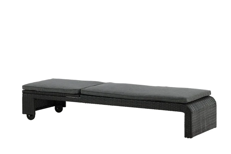 London Solsäng Svart - Venture Home - Utemöbler - Utestolar & fåtöljer - Solsängar & solvagnar