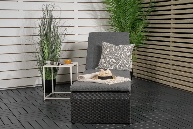 London Solsäng Svart - Venture Home - Utemöbler - Utestolar & fåtöljer - Solsängar & solvagnar