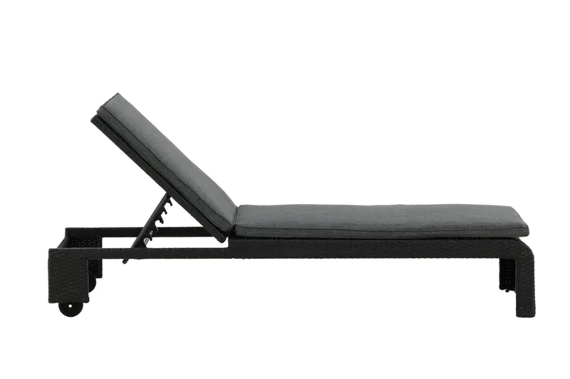 London Solsäng Svart - Venture Home - Utemöbler - Utestolar & fåtöljer - Solsängar & solvagnar