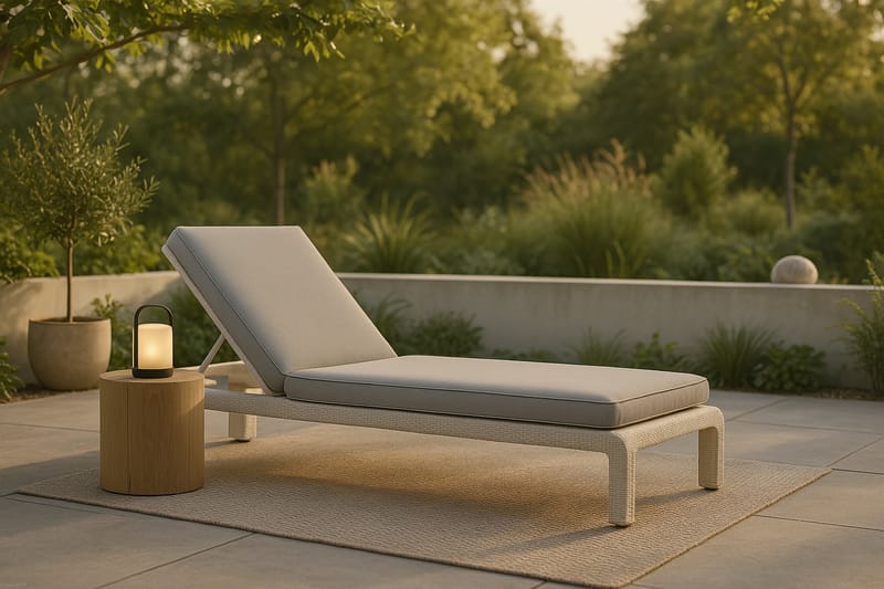 London Solsäng - Vit - Utemöbler - Utestolar & fåtöljer - Solsängar & solvagnar