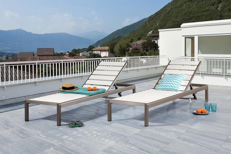 Nardo Solsäng 64|198 cm - Vit - Utemöbler - Utestolar & fåtöljer - Solsängar & solvagnar