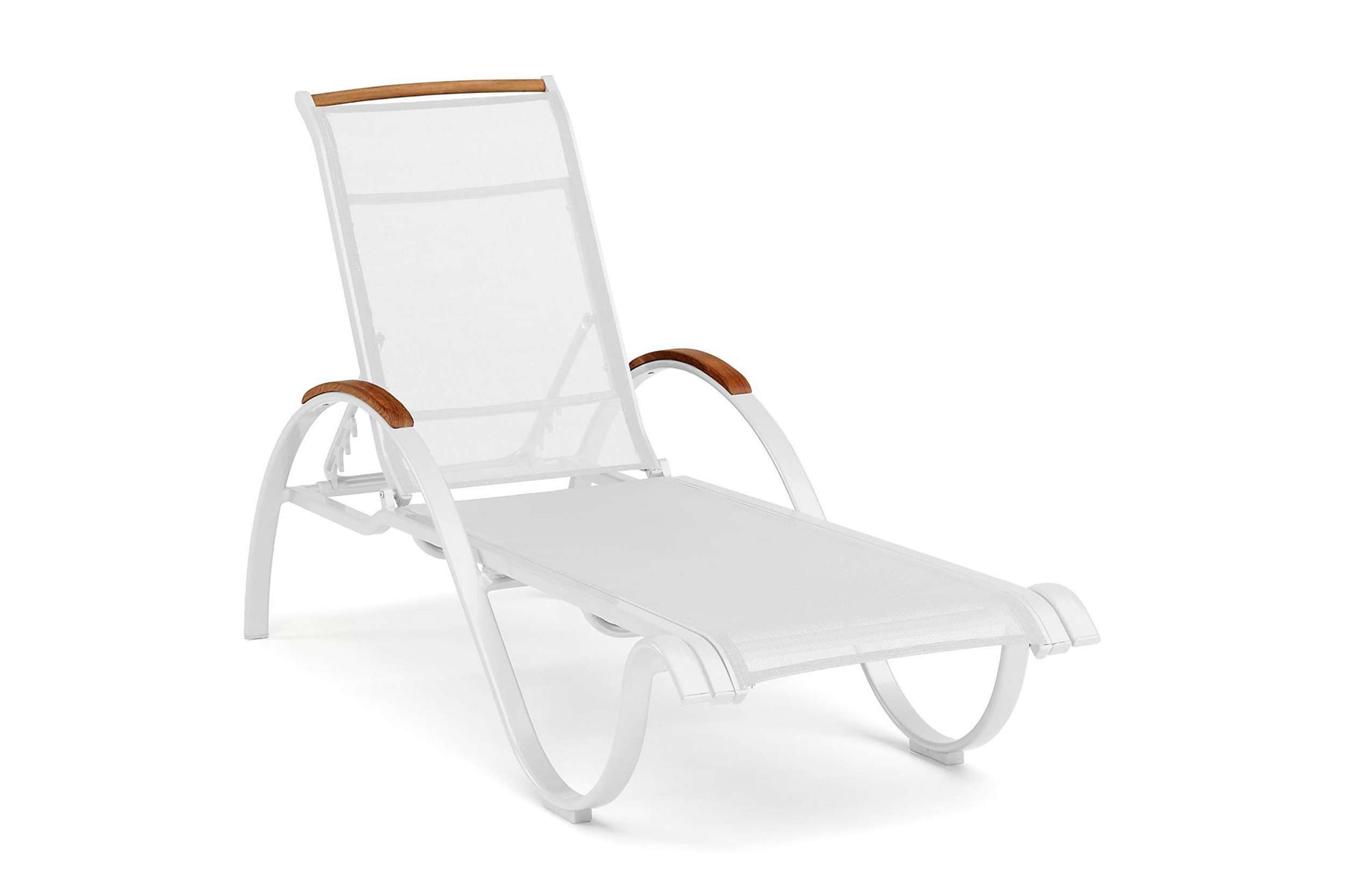 nydala solsäng vit/teak -