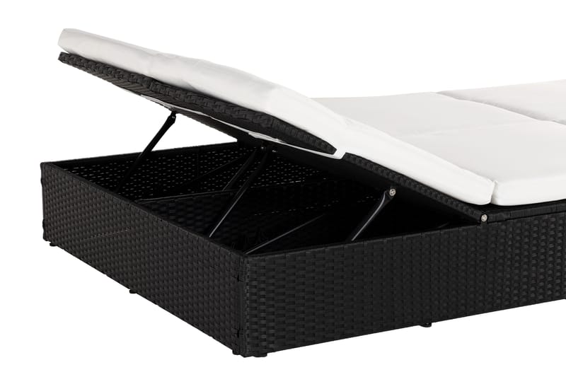 Ochovi Dubbel Solsäng Justerbar - Svart/Vit - Utemöbler - Utestolar & fåtöljer - Solsängar & solvagnar