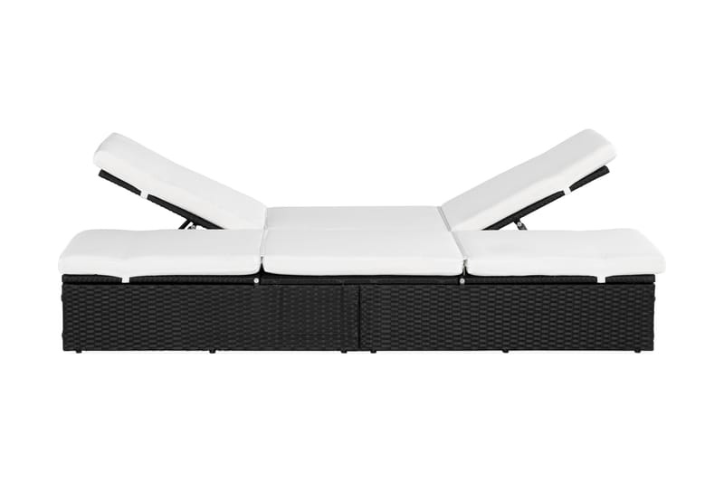 Ochovi Dubbel Solsäng Justerbar - Svart/Vit - Utemöbler - Utestolar & fåtöljer - Solsängar & solvagnar