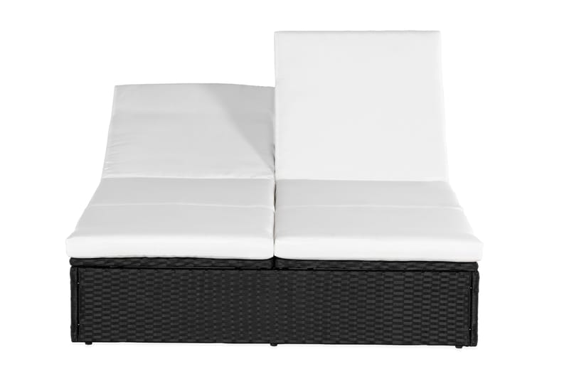 Ochovi Dubbel Solsäng Justerbar - Svart/Vit - Utemöbler - Utestolar & fåtöljer - Solsängar & solvagnar