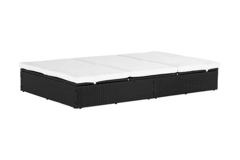 Ochovi Dubbel Solsäng Justerbar - Svart/Vit - Utemöbler - Utestolar & fåtöljer - Solsängar & solvagnar