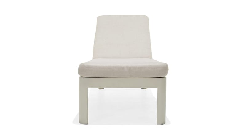 Portals Solsäng med Dyna 189 cm - Vit/Trä - Utemöbler - Utestolar & fåtöljer - Solsängar & solvagnar