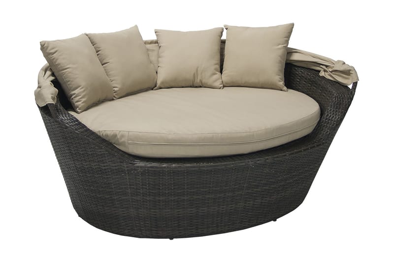 Soffa MINI MUSE med tak och kuddar 160x130xH70 - Utemöbler - Utestolar & fåtöljer - Solsängar & solvagnar