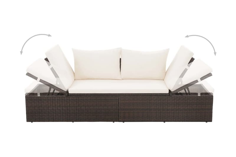 Solsäng 195x60 cm konstrotting brun - Brun - Utemöbler - Utestolar & fåtöljer - Solsängar & solvagnar