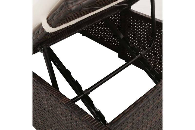 Solsäng 195x60 cm konstrotting brun - Brun - Utemöbler - Utestolar & fåtöljer - Solsängar & solvagnar