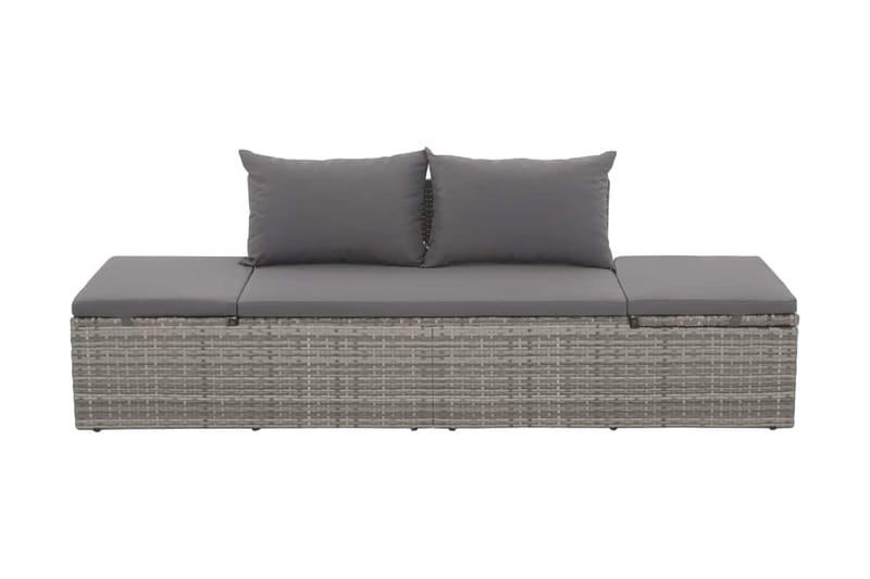Solsäng 195x60 cm konstrotting grå - Grå - Utemöbler - Utestolar & fåtöljer - Solsängar & solvagnar