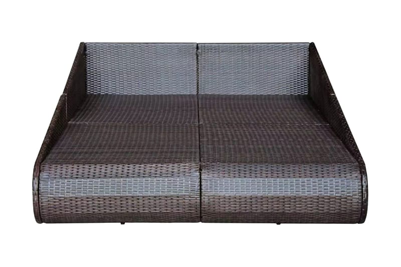 Solsäng 201x139 cm konstrotting brun - Brun - Utemöbler - Utestolar & fåtöljer - Solsängar & solvagnar