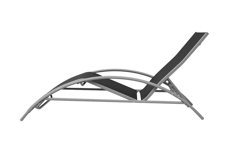 Solsäng aluminium svart - Svart - Utemöbler - Utestolar & fåtöljer - Solsängar & solvagnar