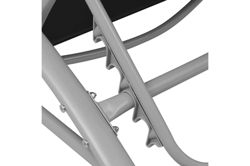 Solsäng aluminium svart - Svart - Utemöbler - Utestolar & fåtöljer - Solsängar & solvagnar