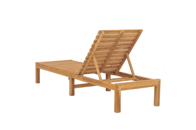 Solsäng massiv teak - Brun - Utemöbler - Utestolar & fåtöljer - Solsängar & solvagnar