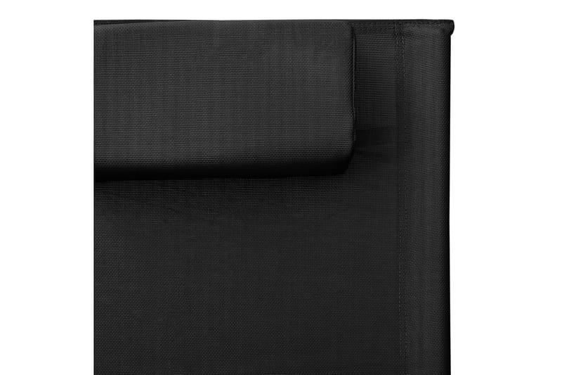 Solsäng textilen svart och grå - Svart - Solsängar & solvagnar