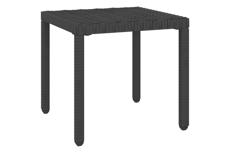 Solsängar 2 st med bord konstrotting svart - Svart - Utemöbler - Utestolar & fåtöljer - Solsängar & solvagnar