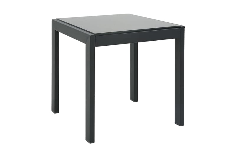 Solsängar 2 st med bord textilene och stål - Grå - Utemöbler - Utestolar & fåtöljer - Solsängar & solvagnar