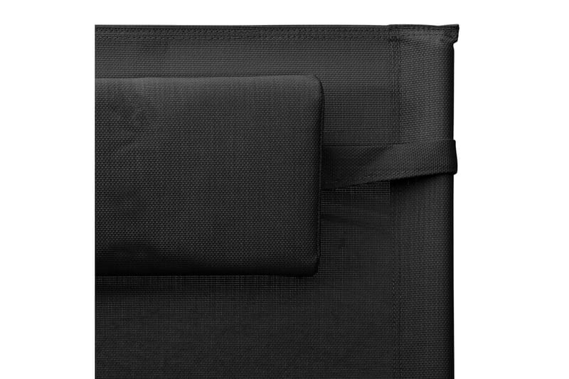 Solstol textilen svart och grå - Svart - Solstol