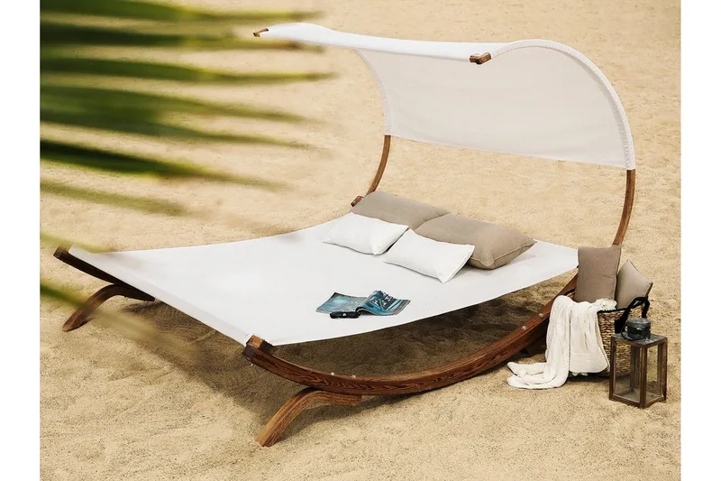 Teramo Solsäng 205|225 cm - Vit - Utemöbler - Utestolar & fåtöljer - Solsängar & solvagnar