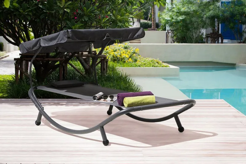Terno Solsäng 110x200 cm - Grå - Utemöbler - Utestolar & fåtöljer - Solsängar & solvagnar