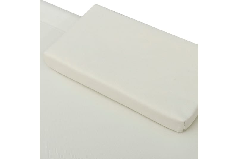 Trädgårdssäng gräddvit 200x90 cm stål - Vit - Utemöbler - Utestolar & fåtöljer - Solsängar & solvagnar