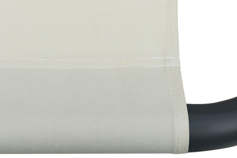Trädgårdssäng gräddvit 200x90 cm stål - Vit - Utemöbler - Utestolar & fåtöljer - Solsängar & solvagnar