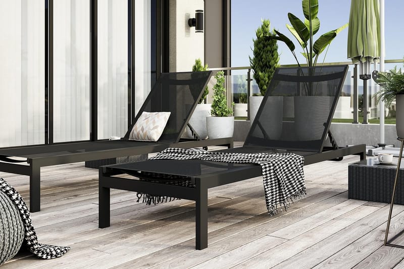 Tunis Solsäng - Svart - Utemöbler - Utestolar & fåtöljer - Solsängar & solvagnar