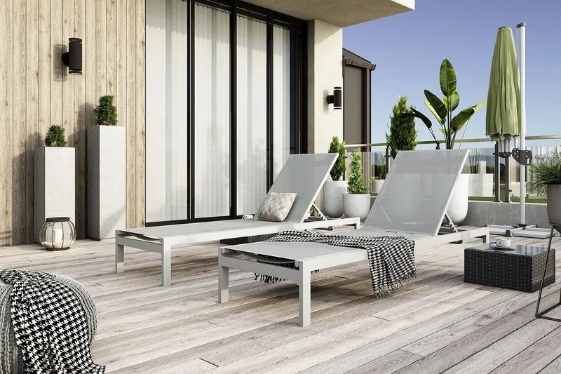 Tunis Solsäng - Vit - Utemöbler - Utestolar & fåtöljer - Solsängar & solvagnar