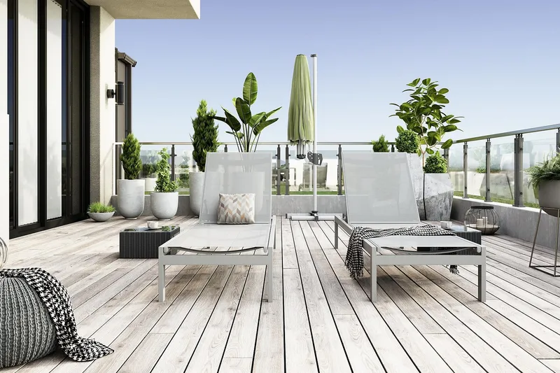 Tunis Solsäng - Vit - Utemöbler - Utestolar & fåtöljer - Solsängar & solvagnar