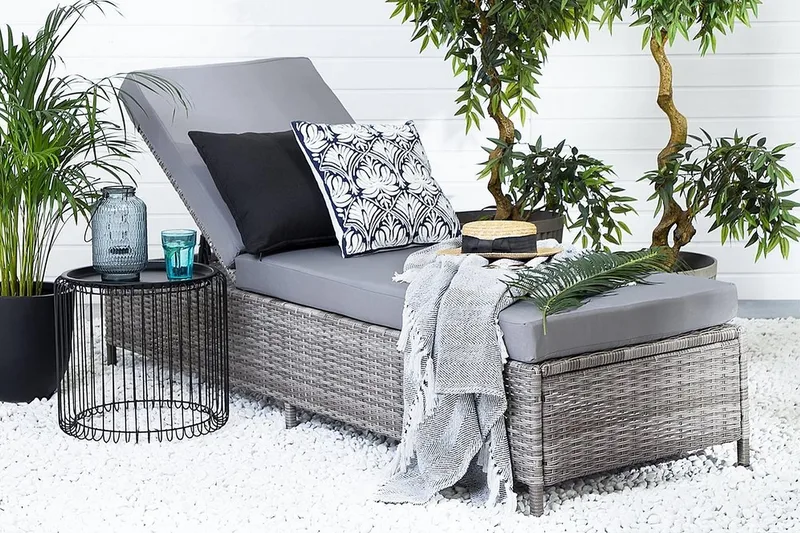 Turin Ii Solsäng 65|201 cm - Grå - Utemöbler - Utestolar & fåtöljer - Solsängar & solvagnar