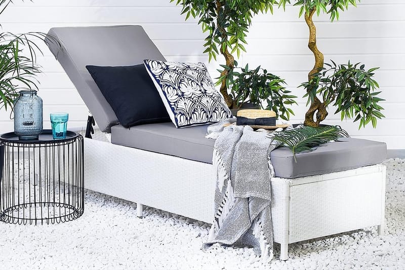 Turin Ii Solsäng 65|201 cm - Vit - Utemöbler - Utestolar & fåtöljer - Solsängar & solvagnar