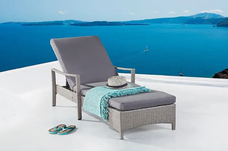 Vasto Solsäng 60,5|192 cm - Grå/brun - Utemöbler - Utestolar & fåtöljer - Solsängar & solvagnar