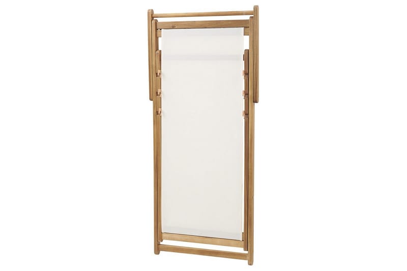 Solstol 2 ersättningstyger Anzio - Ljus trä, vit, flerfärgad - Utemöbler - Utestolar & fåtöljer - Solstol