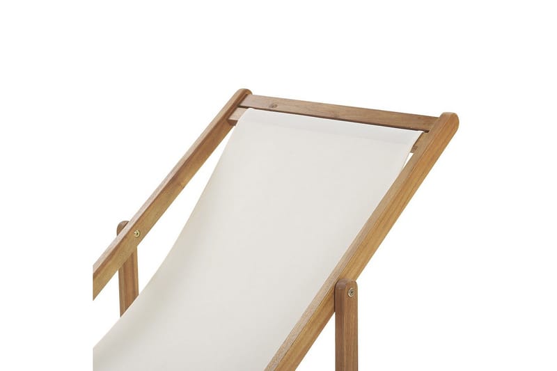 Solstol 2 ersättningstyger Anzio - Ljus trä, vit, flerfärgad - Utemöbler - Utestolar & fåtöljer - Solstol