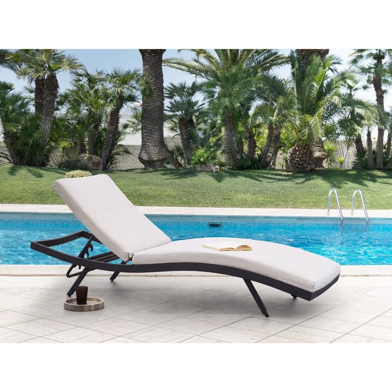 Solstol Amelia - Beige, svart - Utemöbler - Utestolar & fåtöljer - Solstol