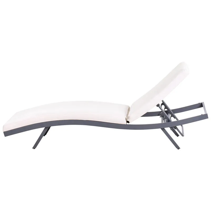 Solstol Amelia - Beige, svart - Utemöbler - Utestolar & fåtöljer - Solstol