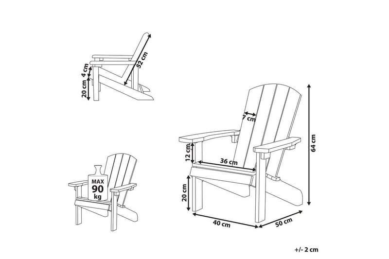 Barnstol Adirondack - Blå - Utemöbler - Utestolar & fåtöljer - Solstol - Däckstol