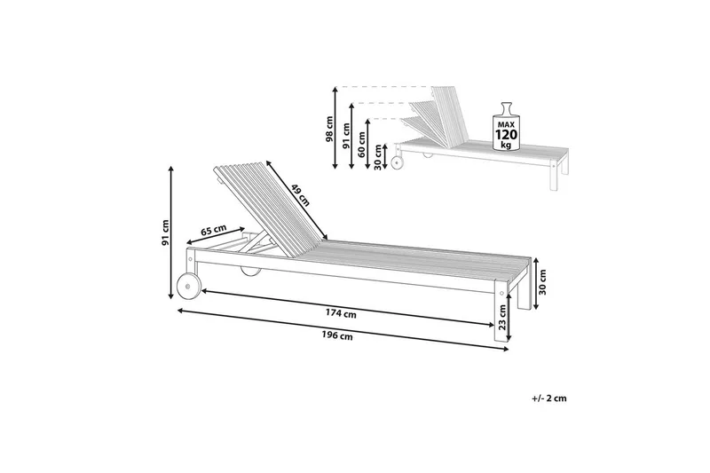 Solstol Bellano - Utemöbler - Utestolar & fåtöljer - Solsängar & solvagnar