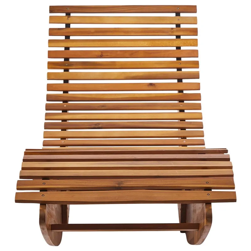 Solstol Brescia Premium - Ljus trä, Ljusgrå - Utemöbler - Utestolar & fåtöljer - Solstol