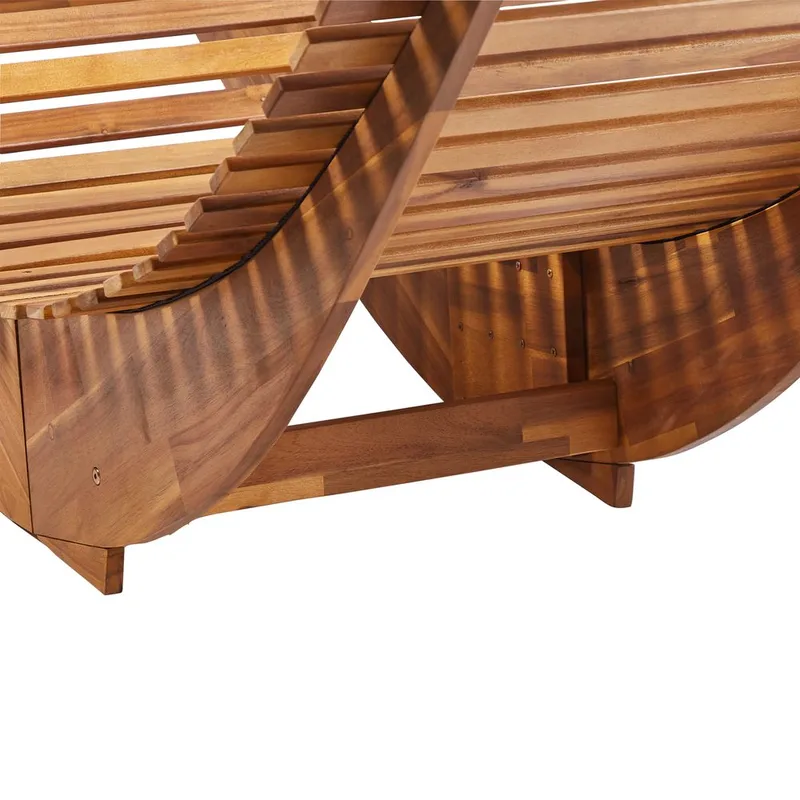 Solstol Brescia Premium - Ljus trä, Ljusgrå - Utemöbler - Utestolar & fåtöljer - Solstol