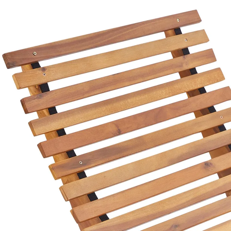 Solstol Brescia Premium - Ljus trä, Ljusgrå - Utemöbler - Utestolar & fåtöljer - Solstol