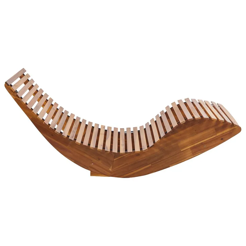 Solstol Brescia Premium - Ljus trä, Ljusgrå - Utemöbler - Utestolar & fåtöljer - Solstol